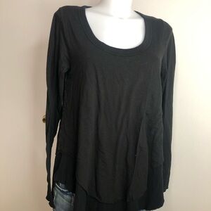 Elegant Black Long Sleeve Women's Top